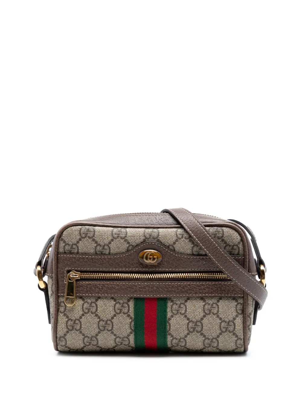 Gucci Pre-Owned 2000-2015 Mini GG Supreme Web Ophidia crossbody bag - Nude