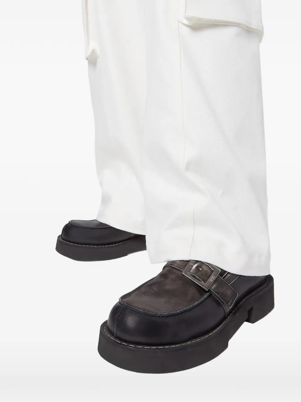 GCDS Clarks buckle-fastening loafers Zwart