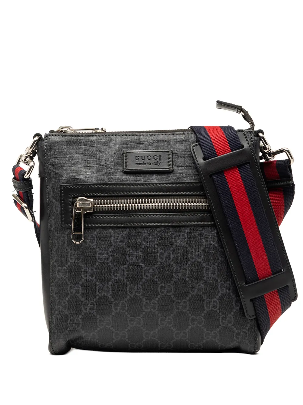 Gucci Pre-Owned 2000-2015 Small GG Supreme Web Messenger Bag crossbody bag - Nero