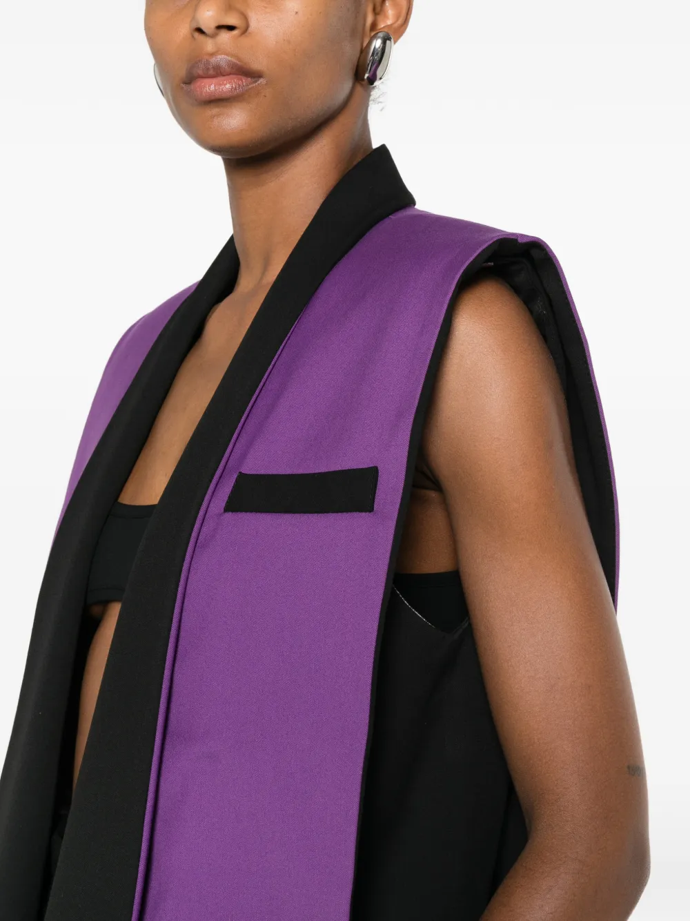 MITILIANE COUTURE Gilet met open voorkant Paars