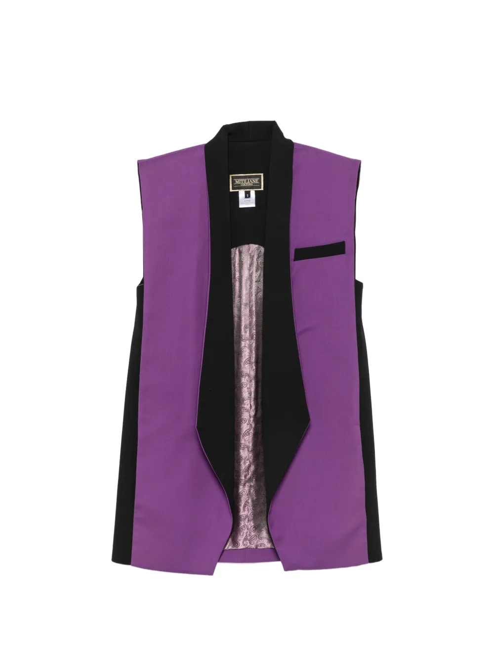 MITILIANE COUTURE open-front gilet - Viola