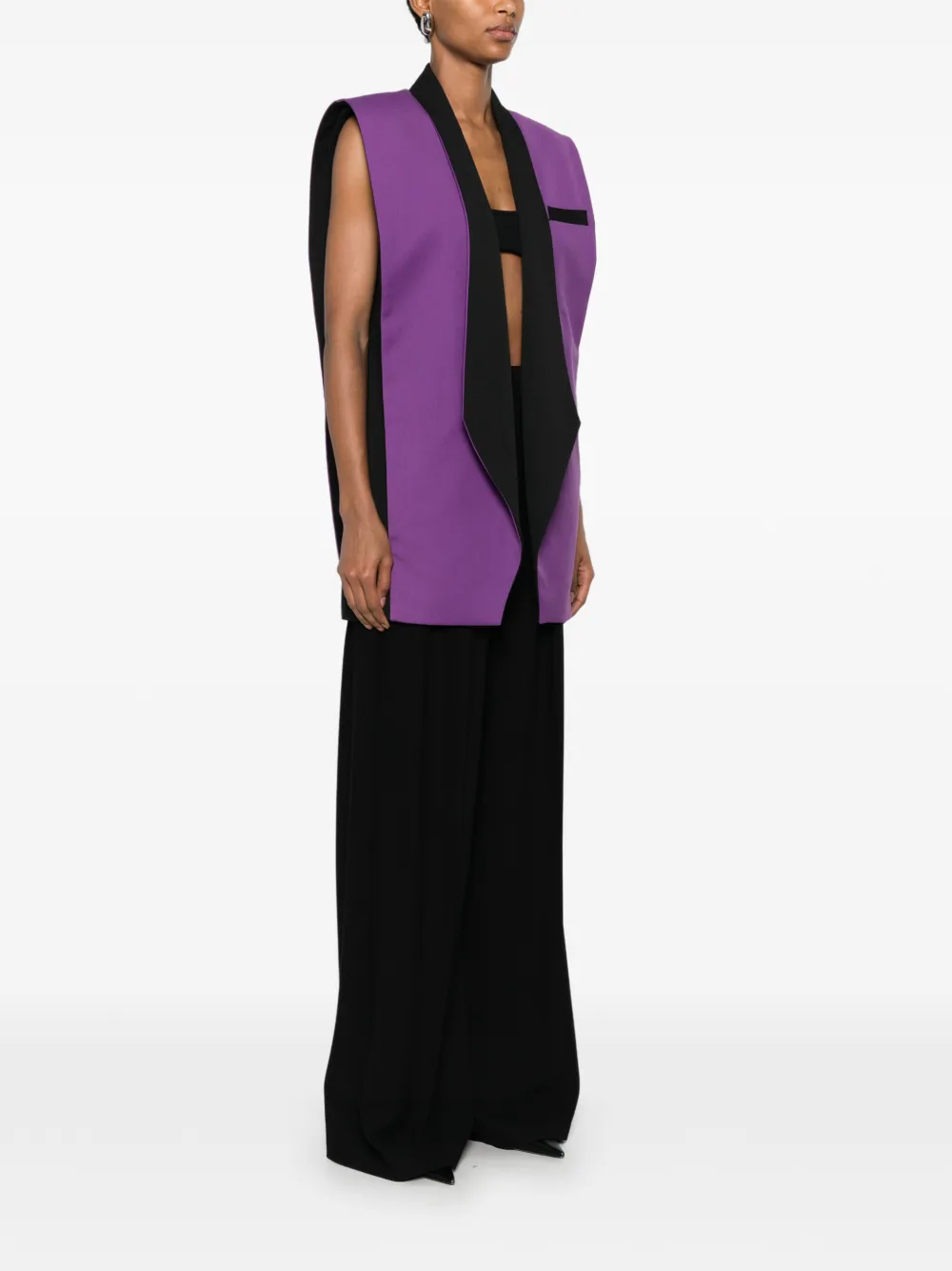 MITILIANE COUTURE Gilet met open voorkant Paars