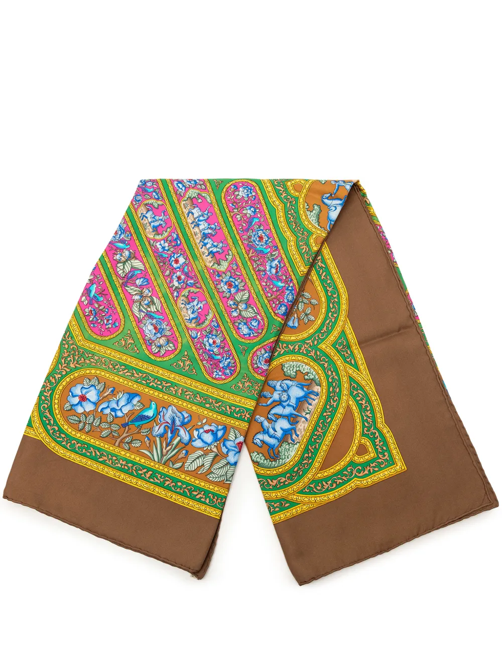 Hermès Pre-Owned 2000-2020 Qalamdan Silk Scarf scarves - Marrone