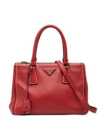 Prada Pre-Owned 2010-2026 スモール シティ カーフ ハンドステッチ