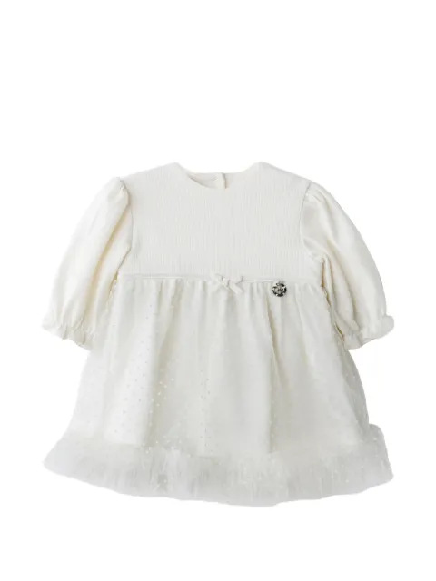 Andywawa tulle-skirted ribbed-bodice dress