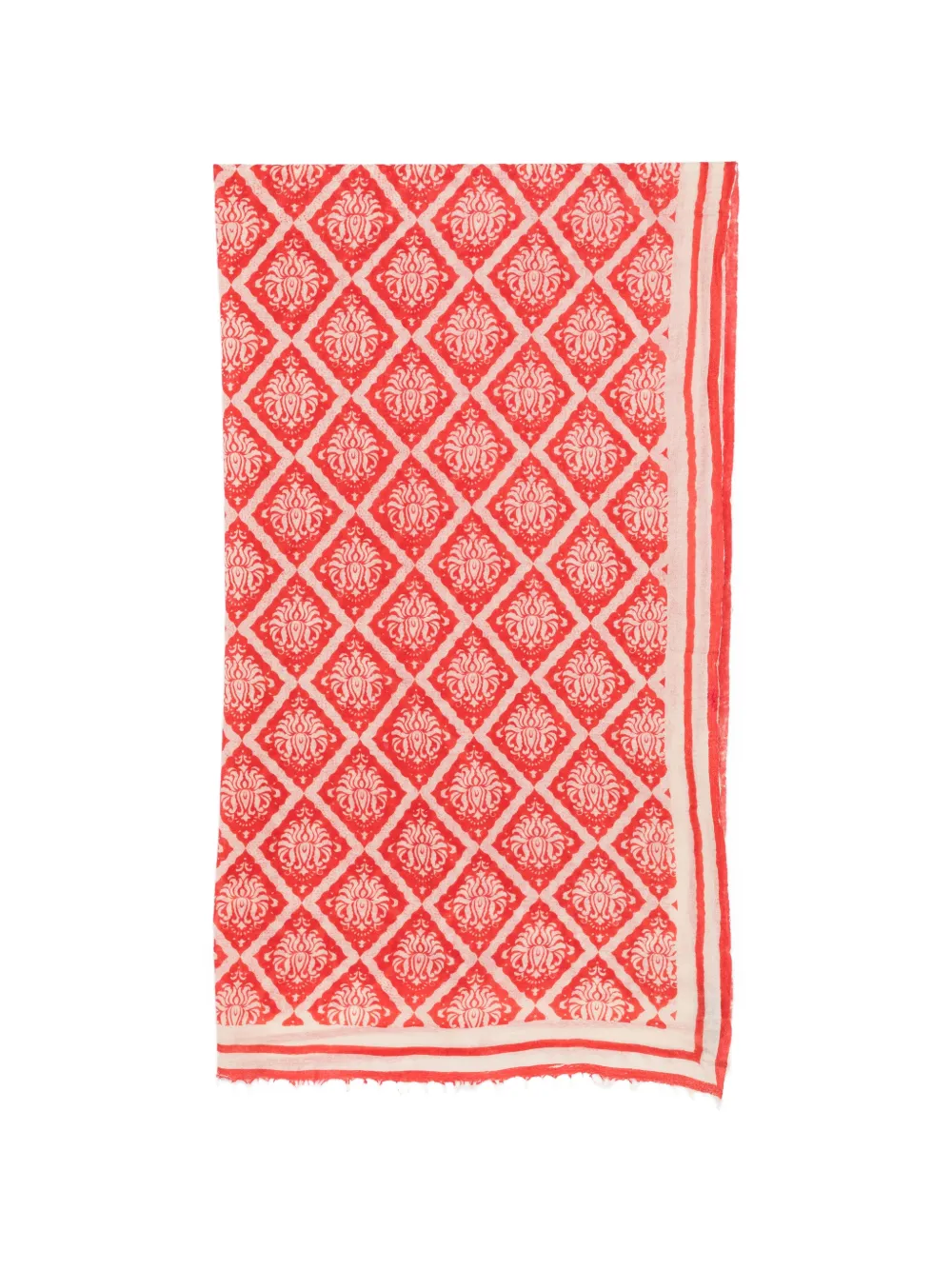 MOULETA fringed scarf - Rosso