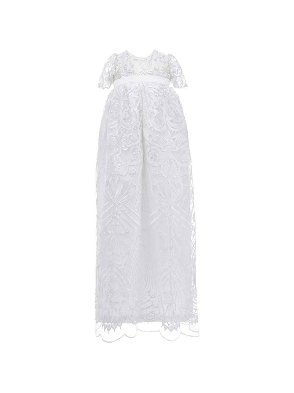 Tulleen lace-embroidered dress set (set of two) - White