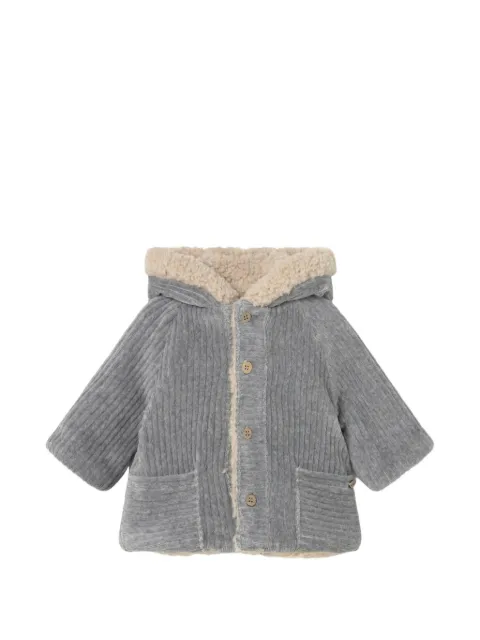 Mayoral reversible corduroy-fleece coat