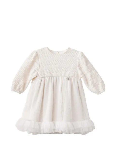 Andywawa pointelle-knit ruffled dress