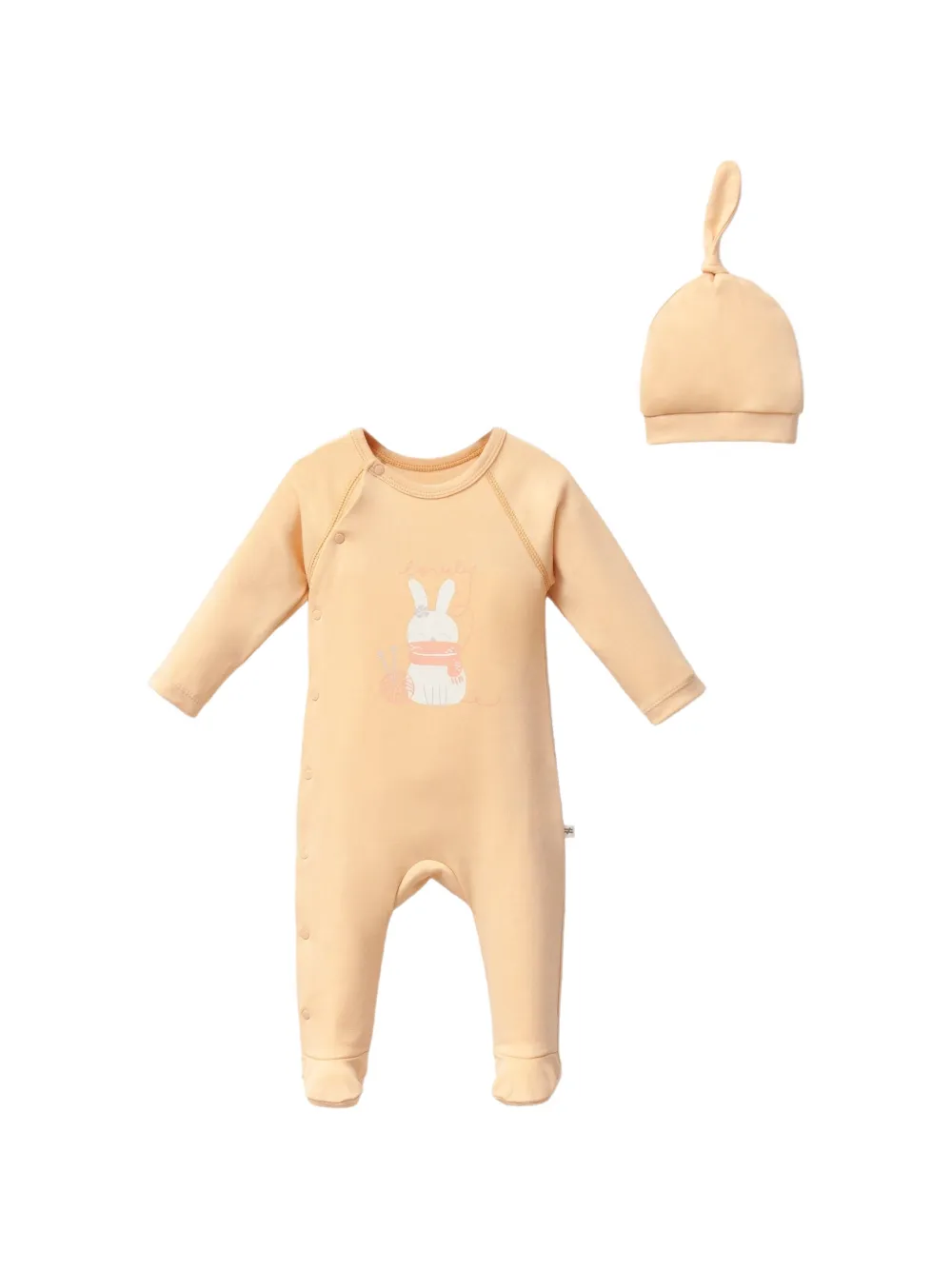moi noi Lovely Bunny one-piece set (set of two) - Orange