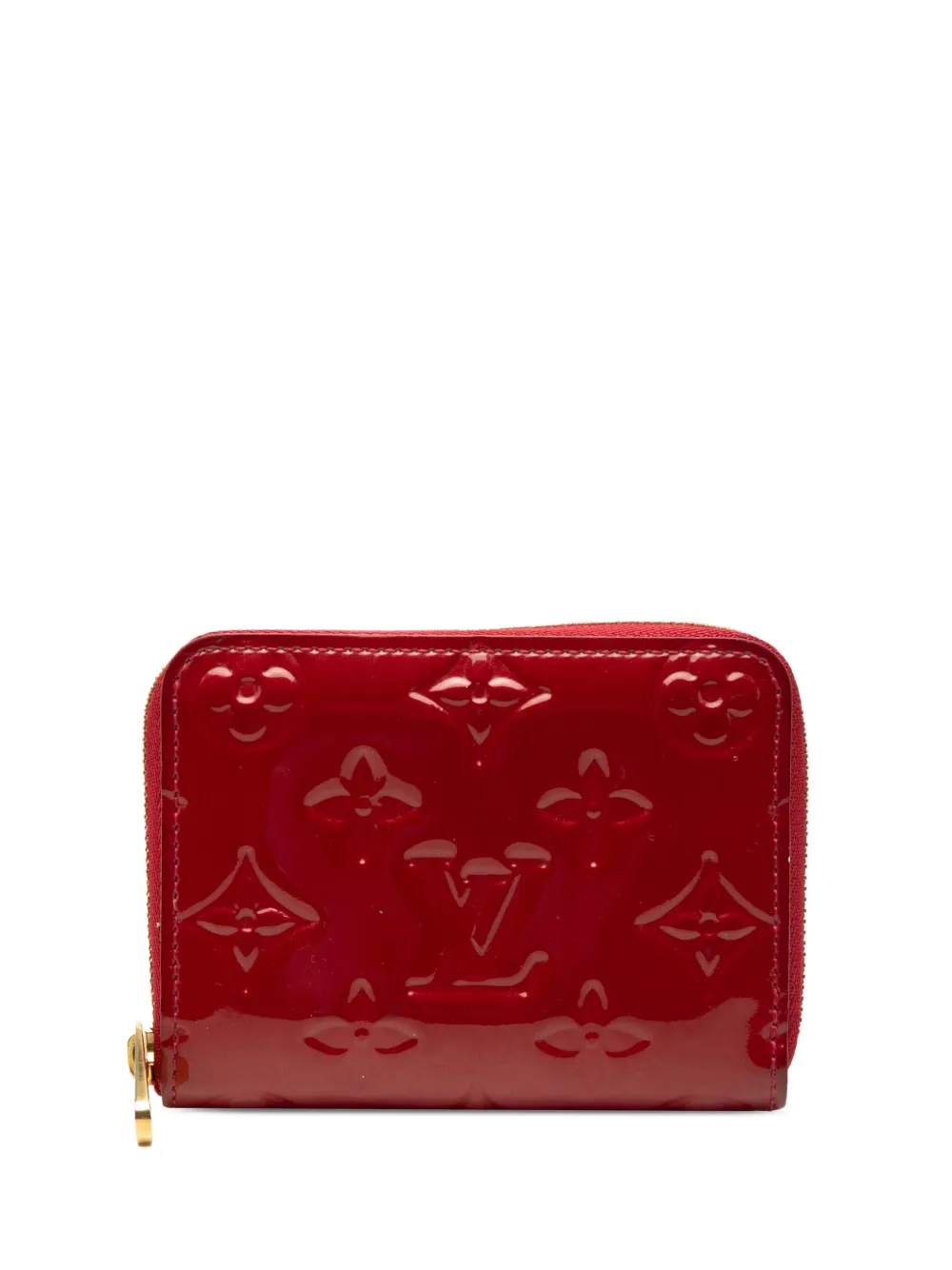 Louis Vuitton Pre-Owned 2012 Monogram Vernis Zippy Purse coin pouch - Rosso