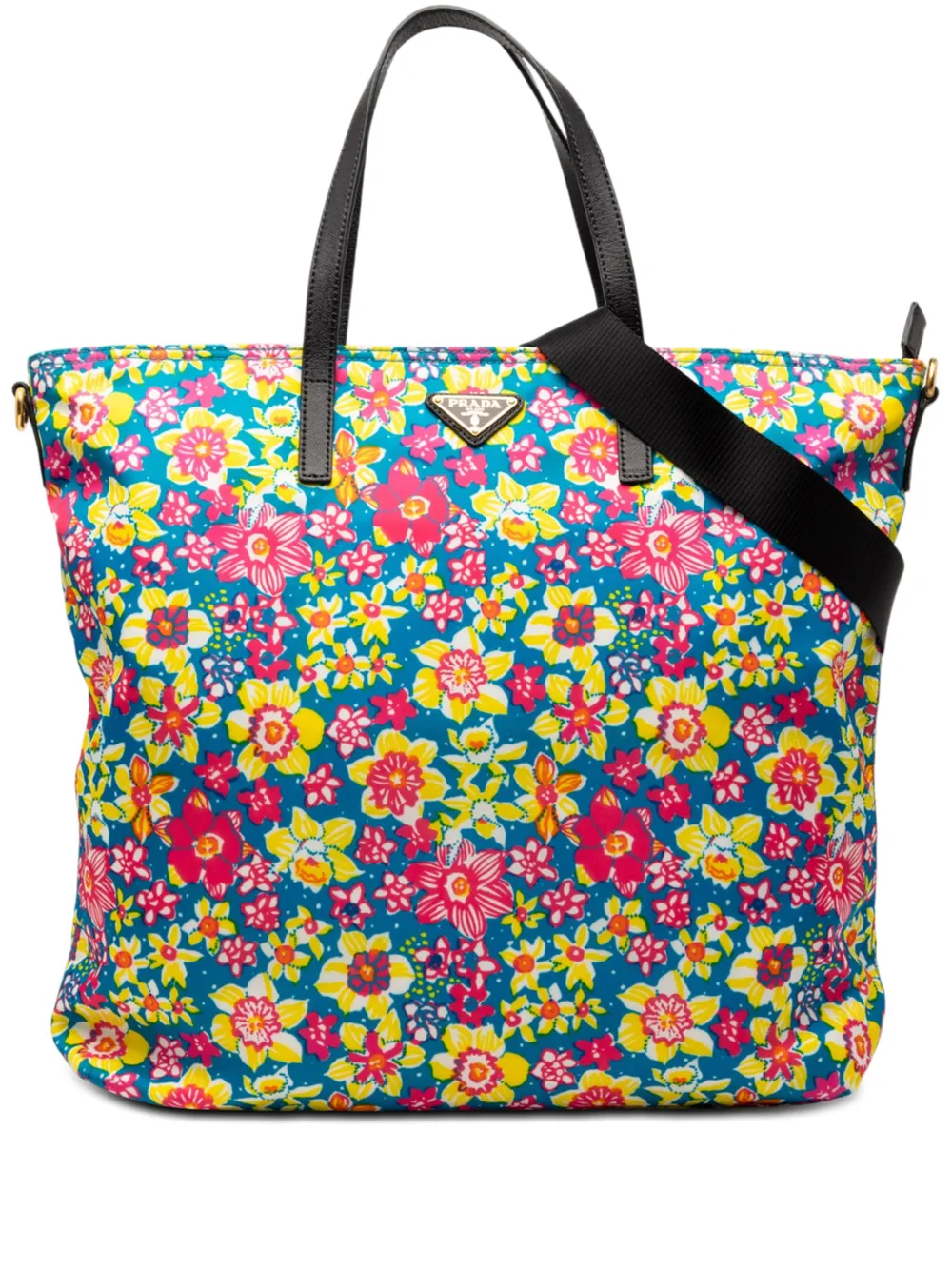 Prada Pre-Owned 2013-2026 Tessuto Stampato satchel - Blue