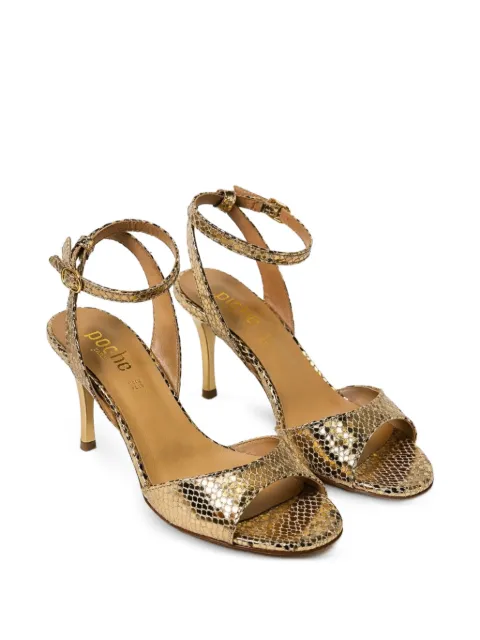 Poche Paris snakeskin-effect buckle-fastening sandals