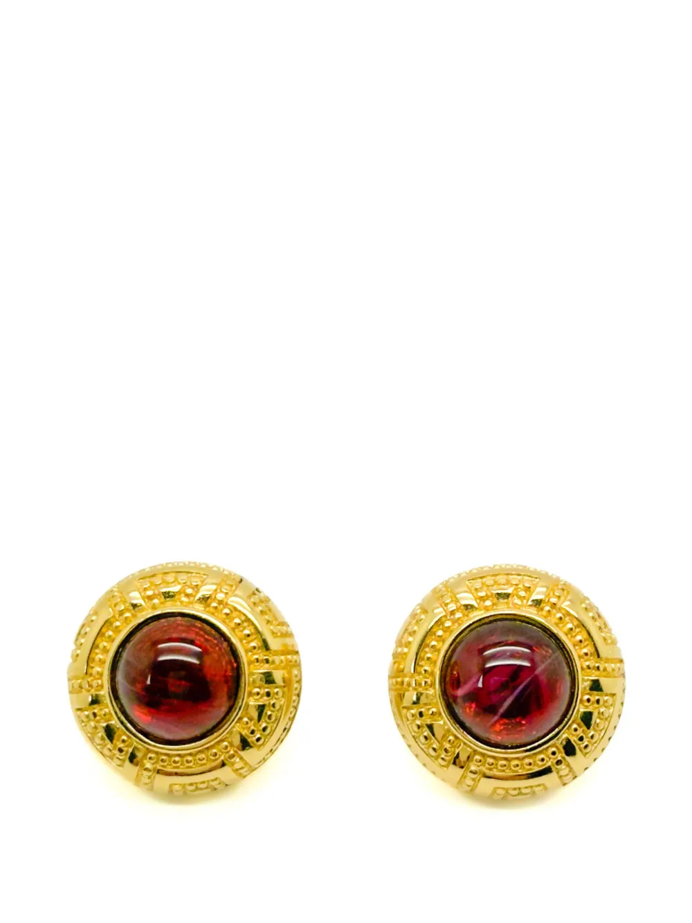 Christian Dior Pre-Owned Orecchini con cabochon anni '80 - Oro