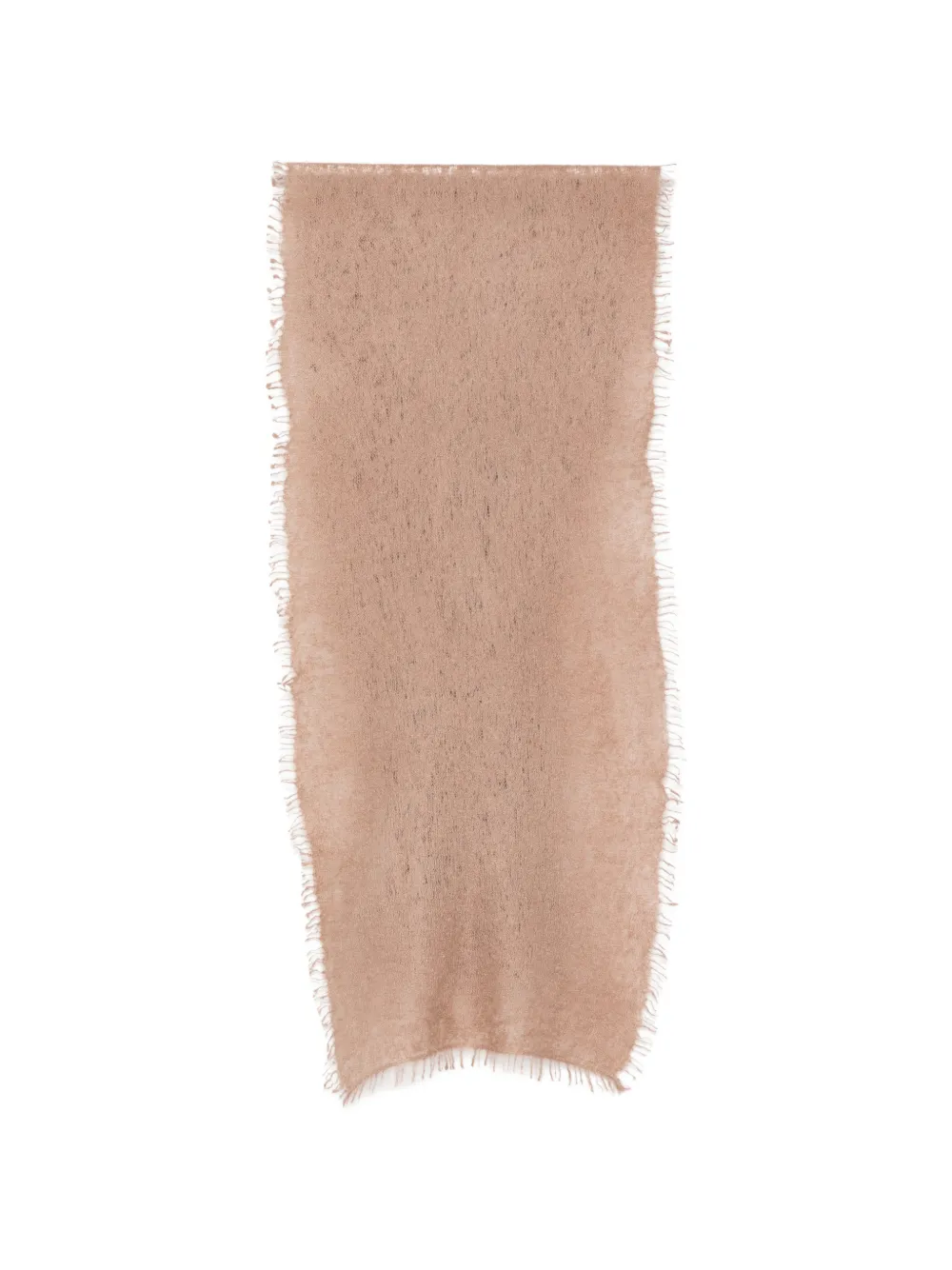 MOULETA fringed-edge scarf - Marrone