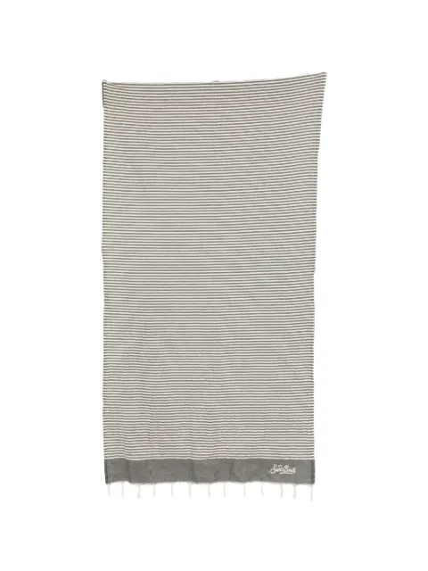 MC2 Saint Barth Foutas striped fringed beach towel