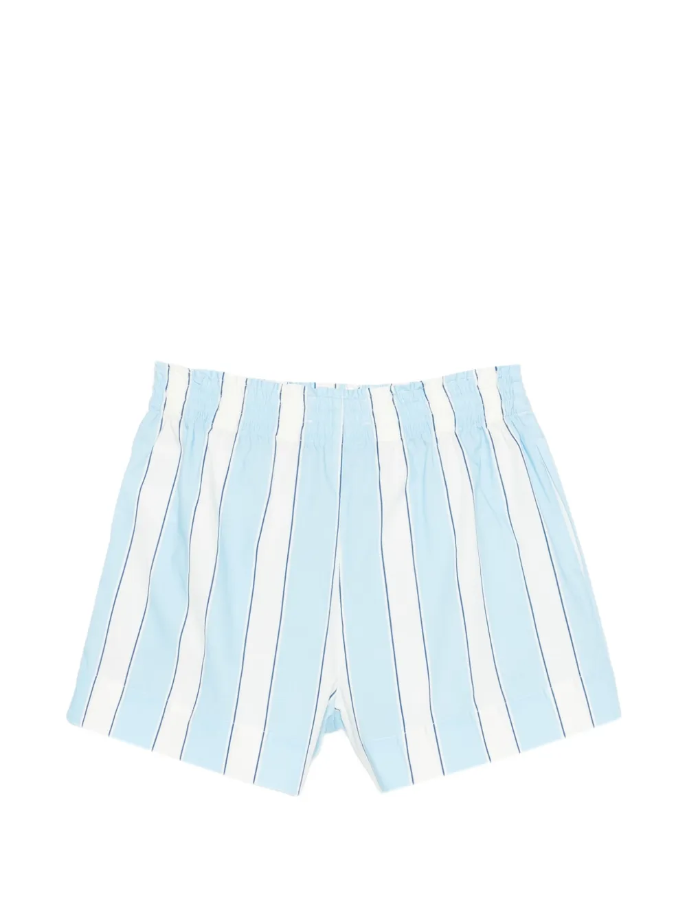 MC2 Saint Barth Kids Shorts met verticale streep en borduurwerk Blauw