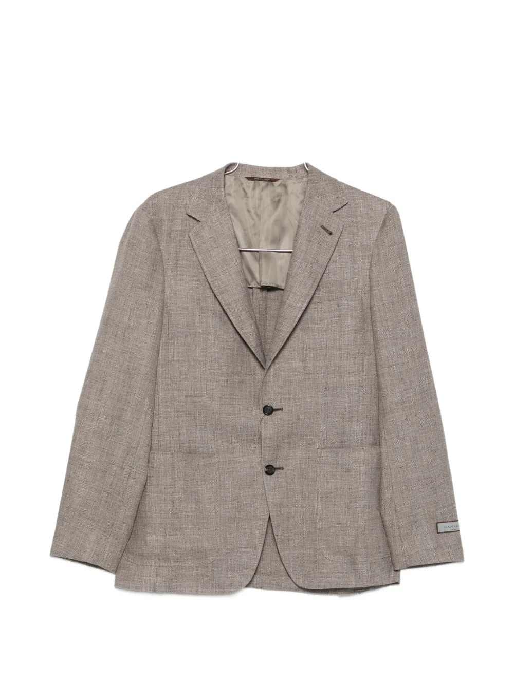 Canali notched-lapel single-breasted blazer - Nude