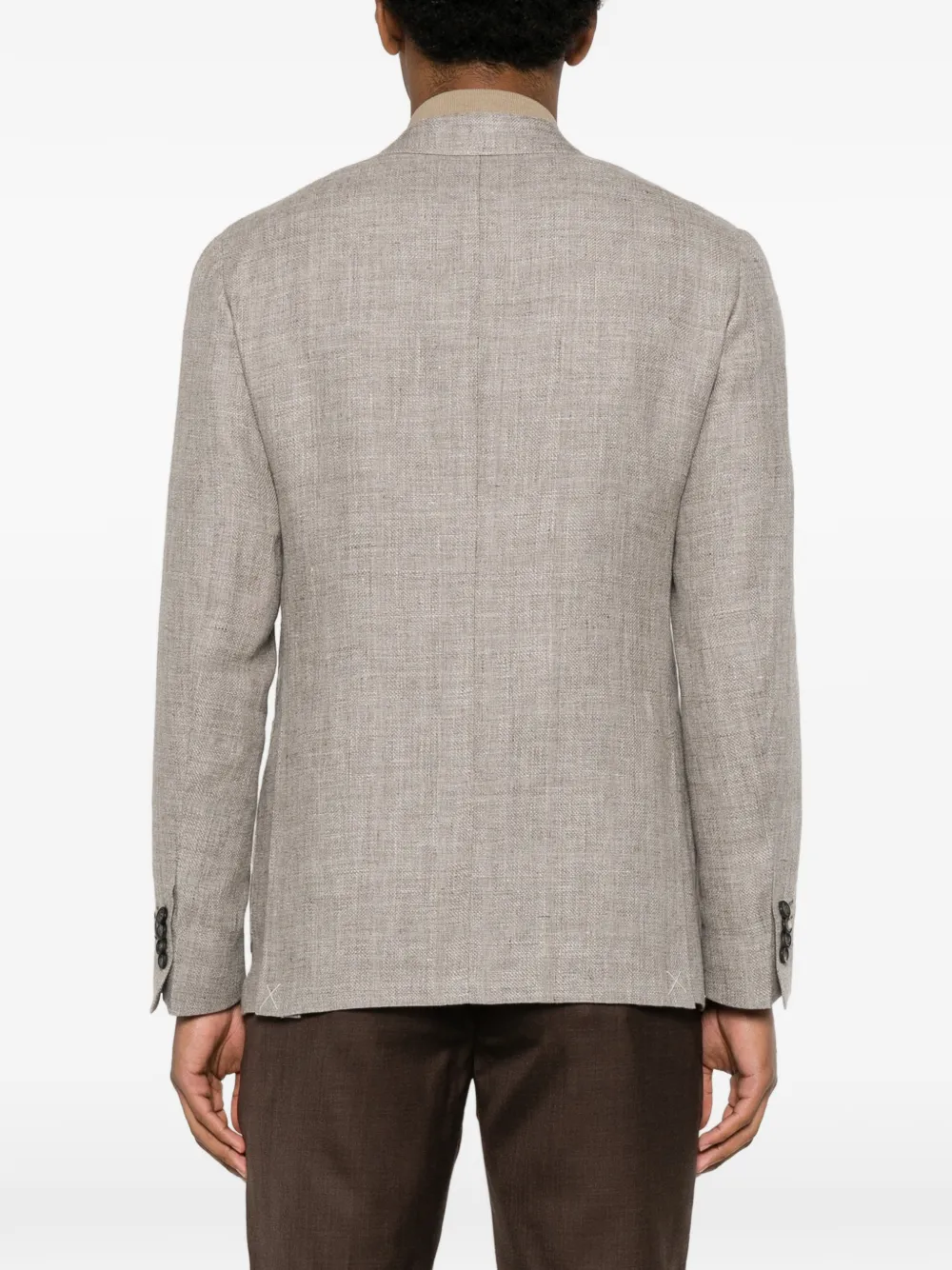 Canali Blazer met enkele rij knopen Beige