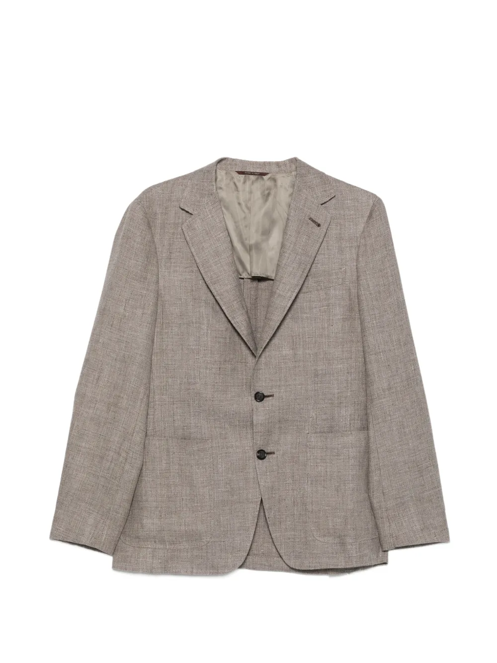 Canali notched-lapel single-breasted blazer - Neutrals