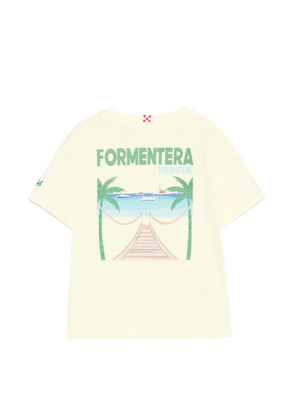 MC2 Saint Barth Kids T-shirt met grafische print Geel