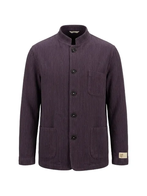 Massimo Alba stripe-pattern mandarin-collar jacket
