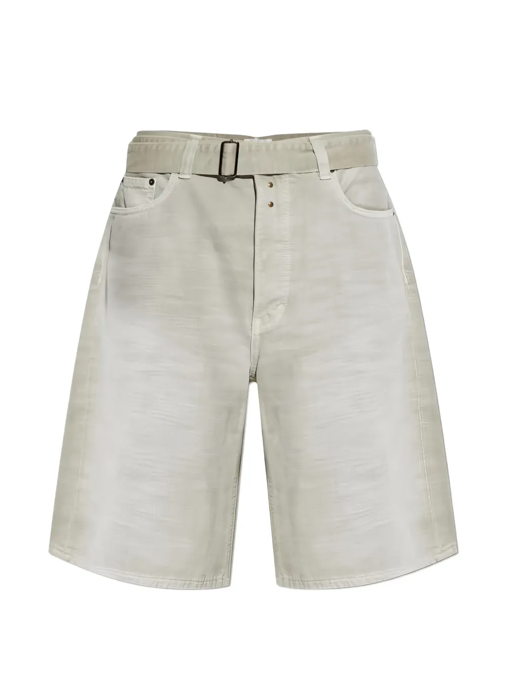 Haikure Belted Denim Shorts In Neutral