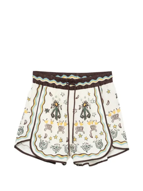 ALEMAIS graphic-print drawstring-fastening shorts