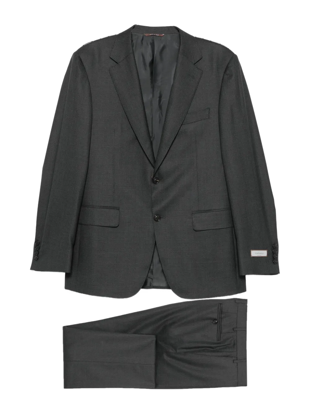 Canali single-breasted wool suit - Grigio