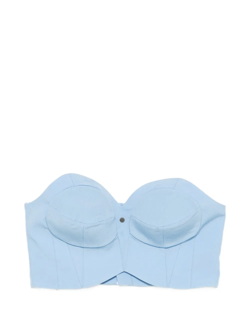 Rabanne corset-style cropped top - Blu