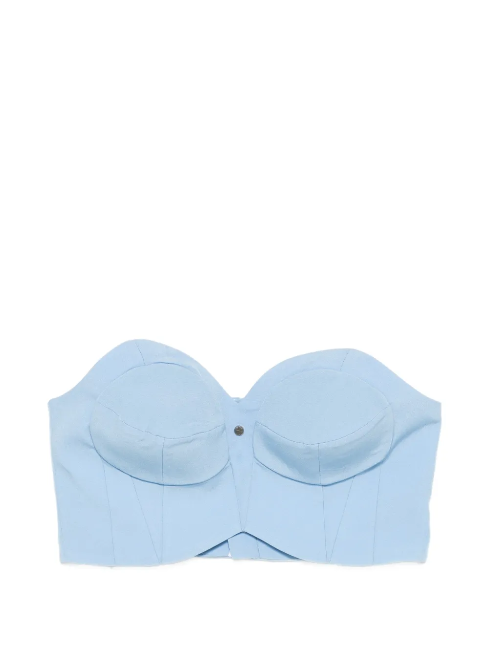 Rabanne corset-style cropped top - Blu