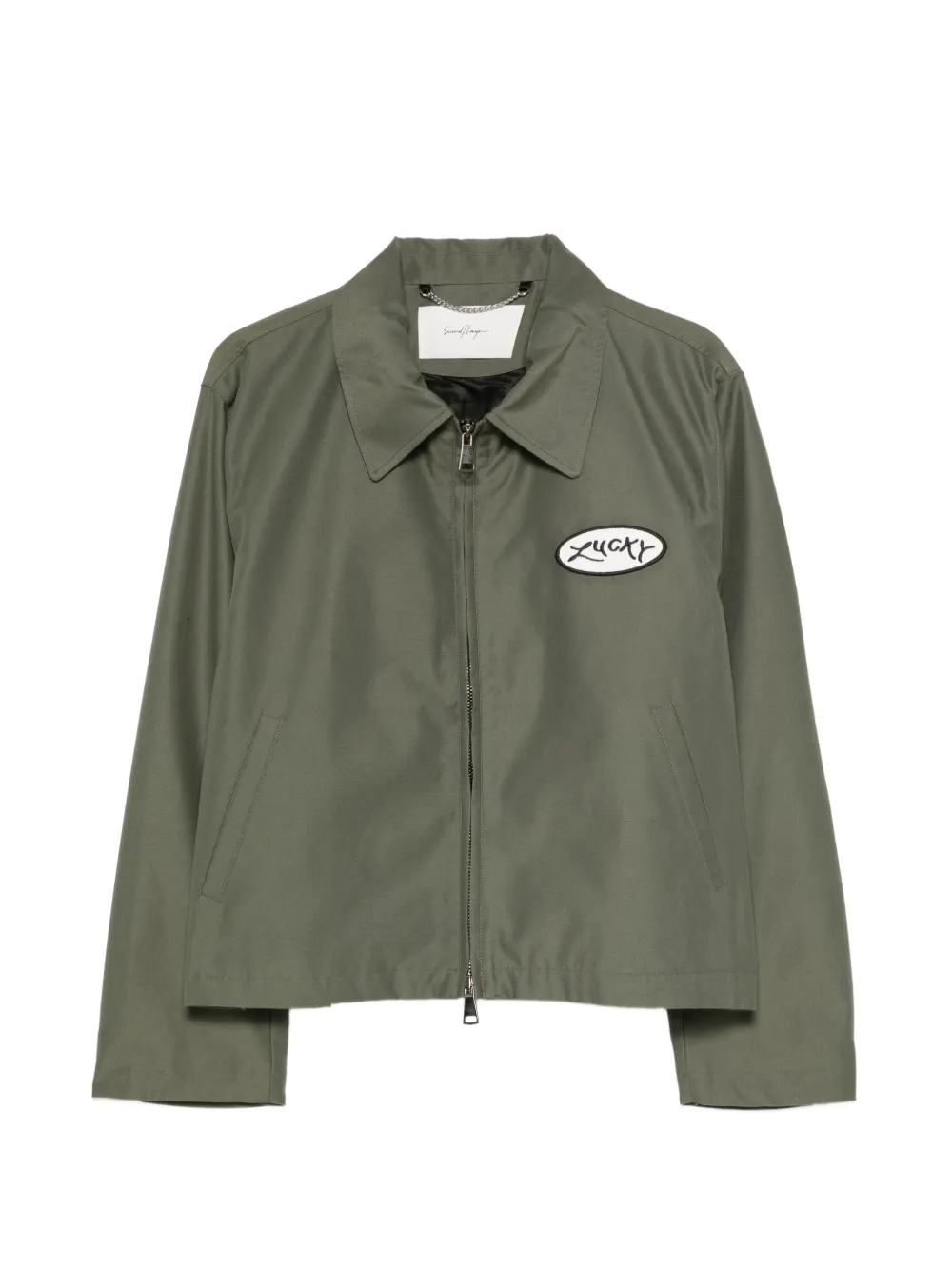 Second / Layer Lucky Station Patch-detail Zip-up Jacket In Green