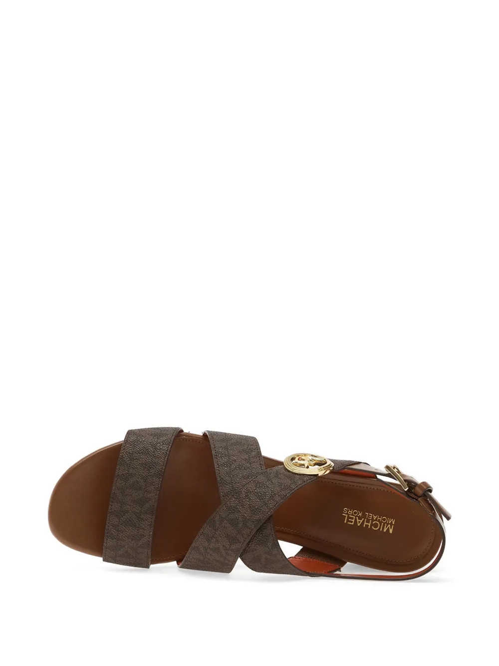 Michael Kors logo-plaque crossover-strap sandals Bruin