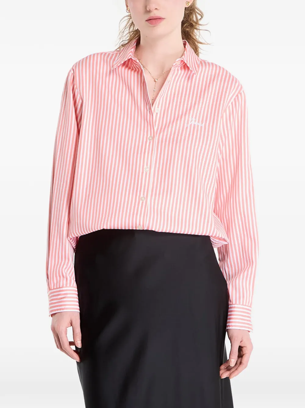 GUESS USA vertical-stripe shirt - Rosa