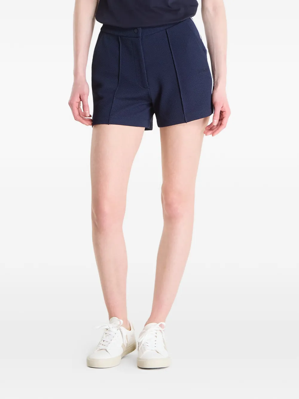 GUESS USA Pique contrast-trim seamed shorts - Blue