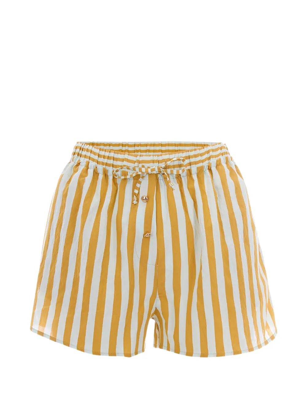 Sessùn Agde striped-pattern drawstring shorts - Giallo