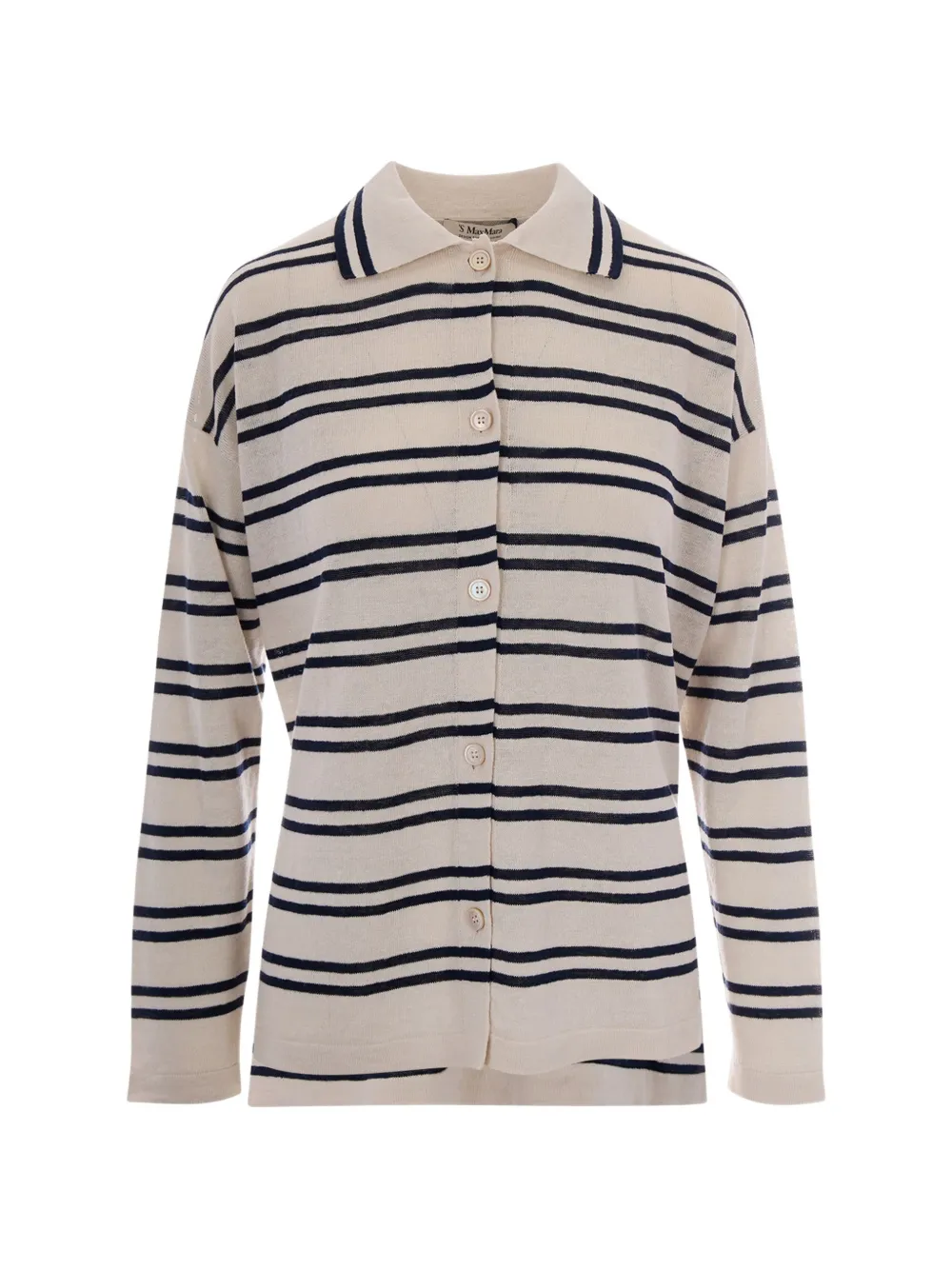 'S Max Mara striped-pattern linen cardigan - Neutrals