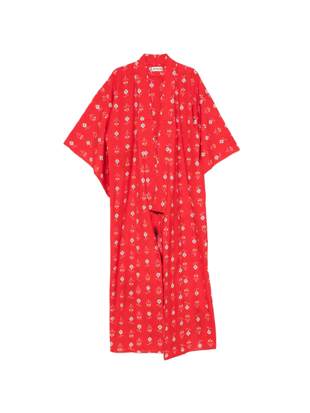 A.N.G.E.L.O. Vintage Upcycling floral-print kimono - Rot