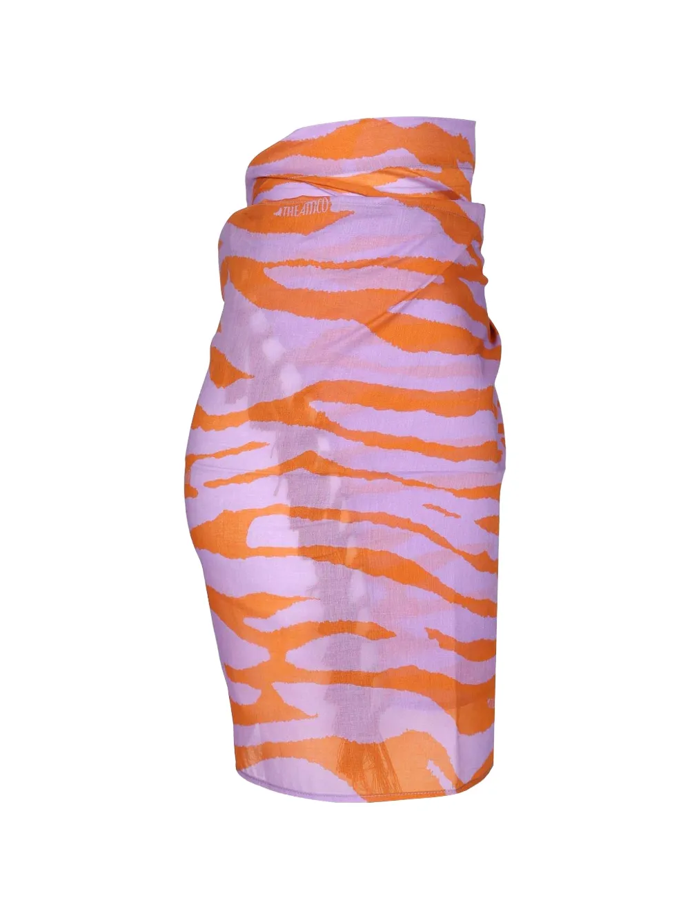 The Attico Rok met dierenprint en franje Paars