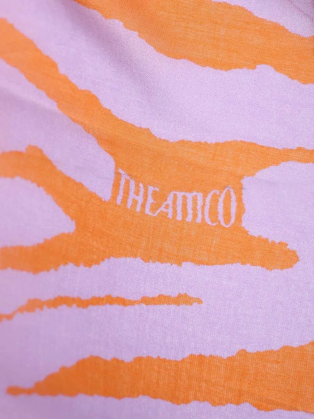 The Attico Rok met dierenprint en franje Paars