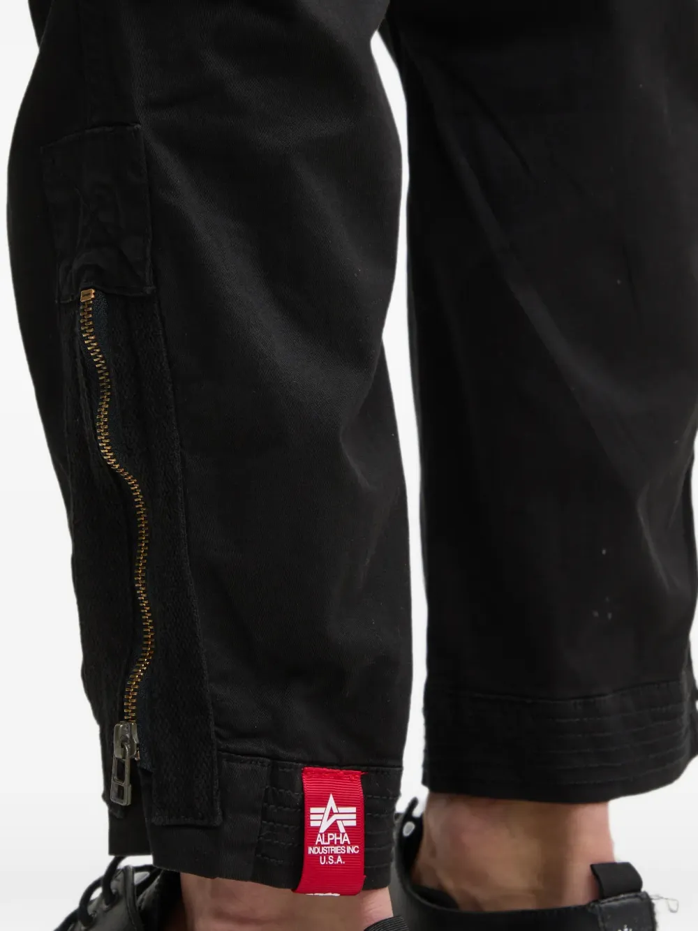 Alpha Industries Task Force broek met ritsdetail Zwart