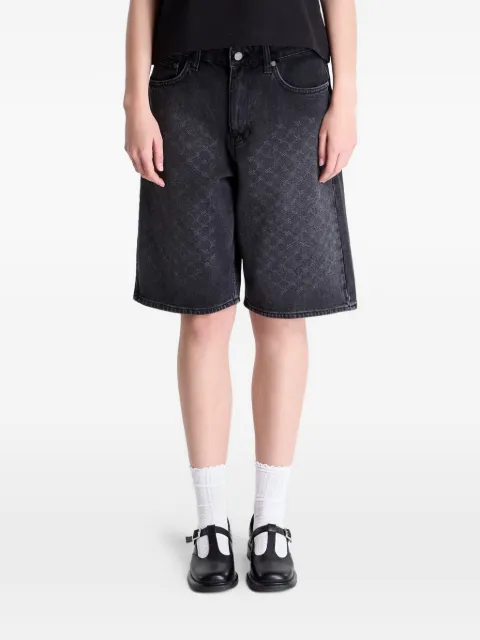 Daily Paper monogram-pattern denim shorts