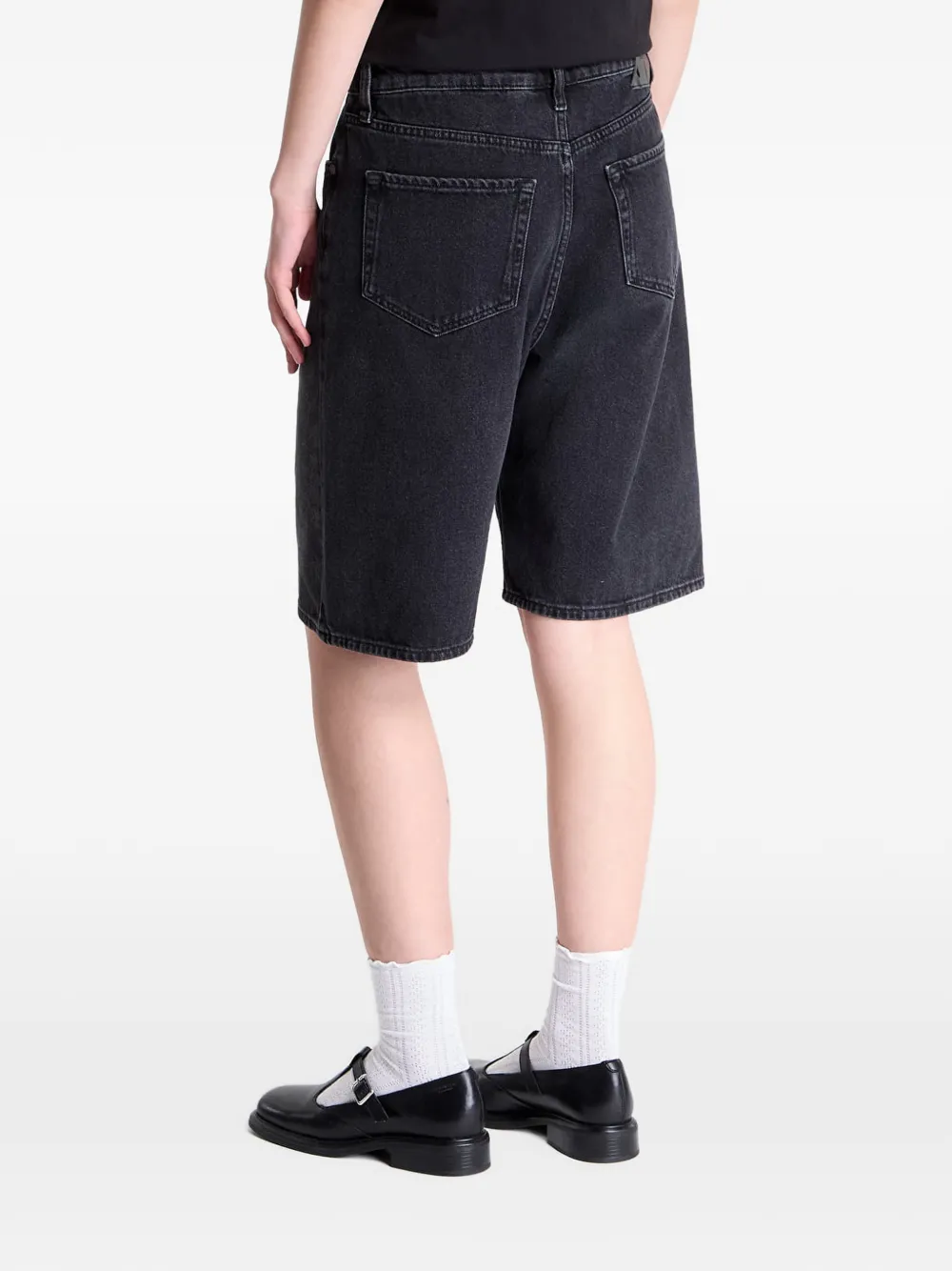 Daily Paper Denim shorts met monogram-patroon Zwart