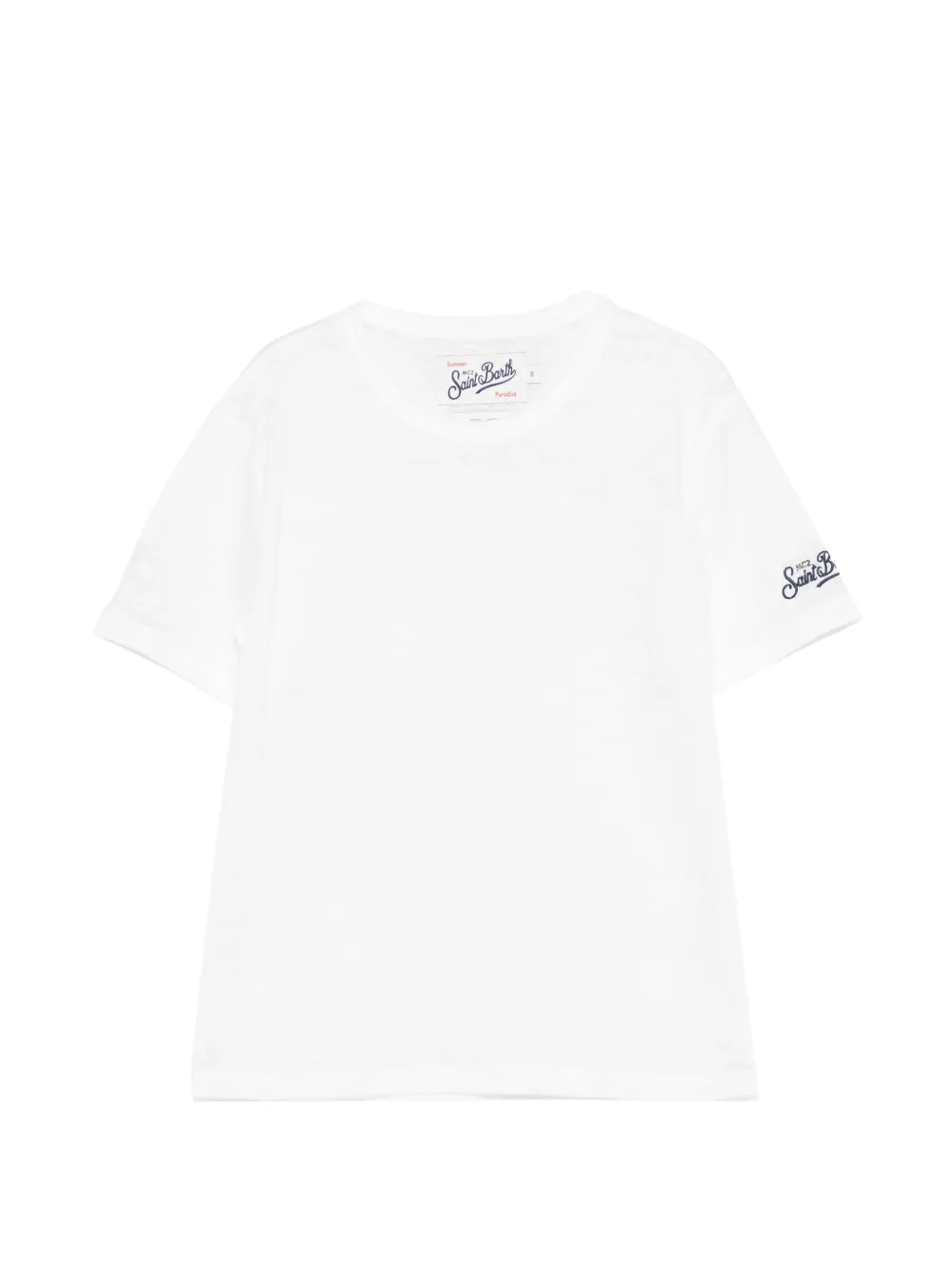 MC2 Saint Barth Kids logo-embroidered T-shirt - Bianco