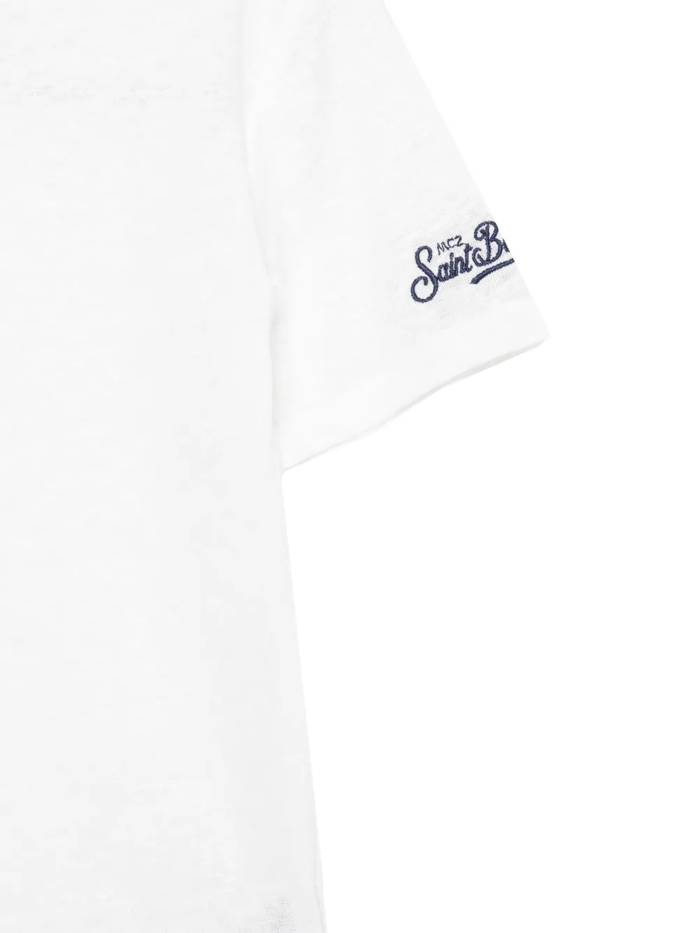 MC2 Saint Barth Kids T-shirt met geborduurd logo Wit