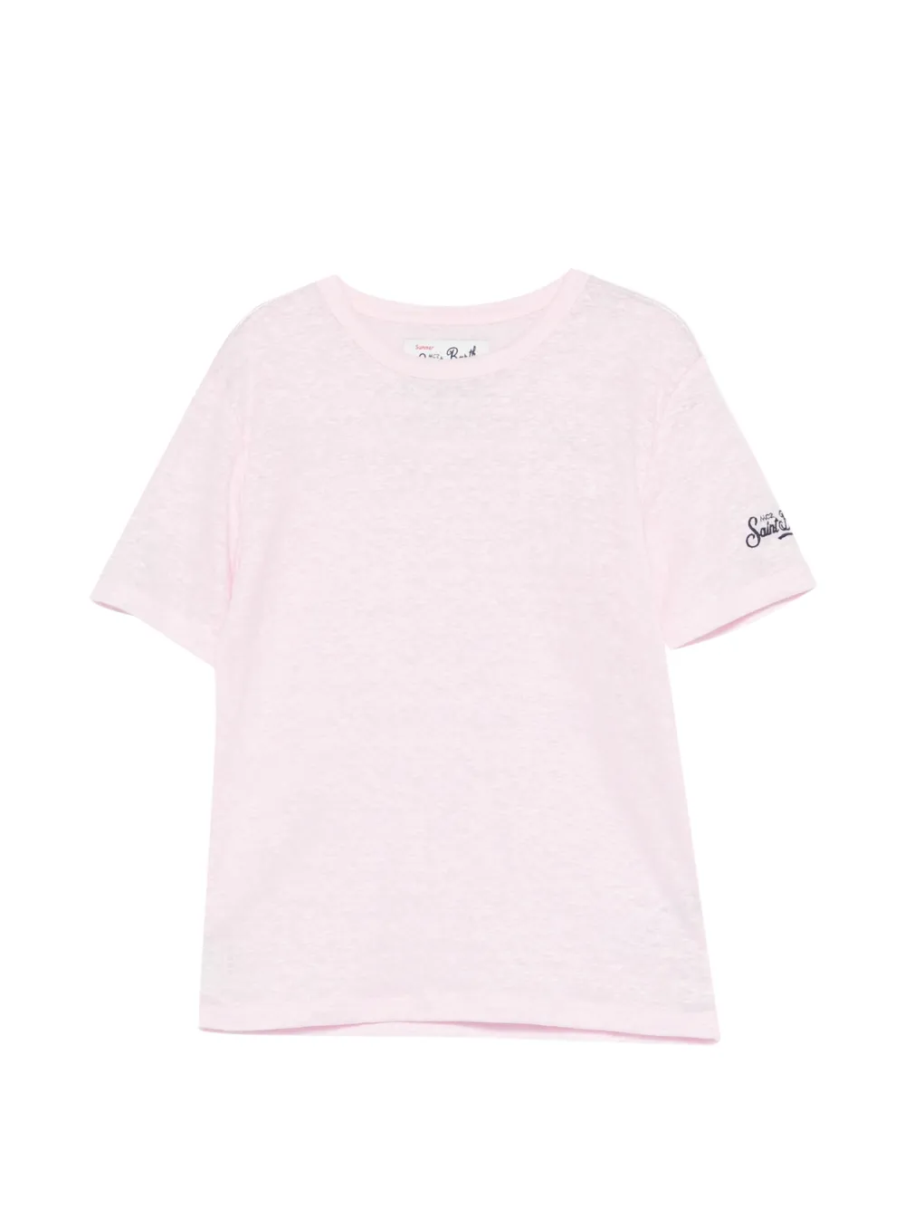 MC2 Saint Barth Kids logo-embroidered T-shirt - Rosa