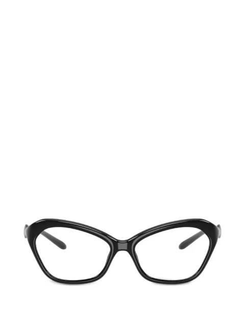 Diesel logo-plaque cat-eye glasses