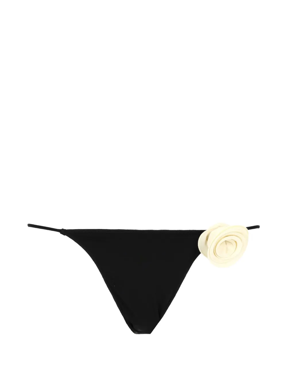 La Reveche Ashar floral-appliqué bikini bottoms - Nero