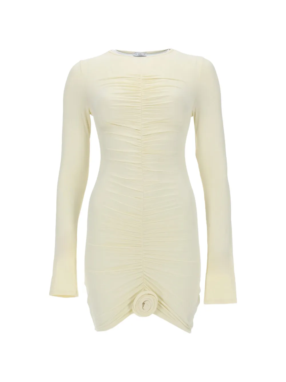 La Reveche Lillibet floral-appliqué mini dress - Bianco