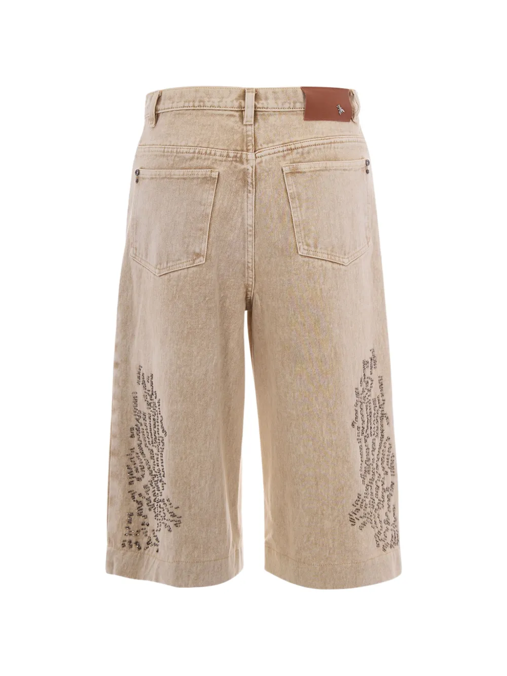 Patrizia Pepe Bermuda shorts verfraaid met kralen Beige